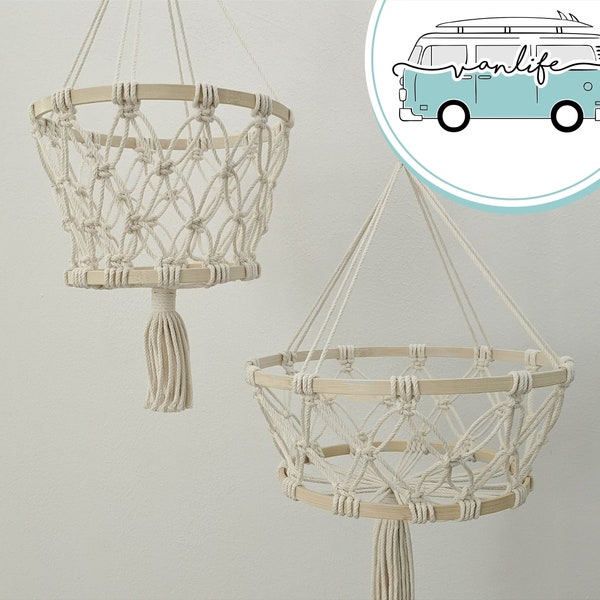 la vie en fourgonnette | Corbeilles de fruits de camping | Panier en macramé