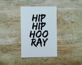 Postcard 'Hip Hip Hooray' | | Birthday Card Celebration| Birthday