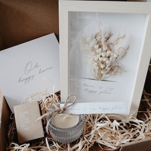 Trockenblumen Rahmen Geschenkebox | home is my happy place