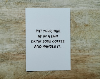 Postcard Coffee Quote | Coffee saying | Coffee | Coffee | Coffeelover