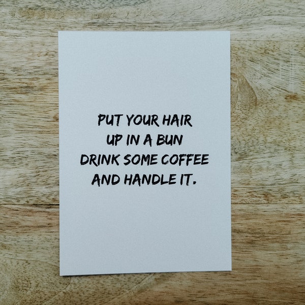 Postkarte Coffee Quote | Kaffee Spruch | Kaffee | Coffee | Coffeelover