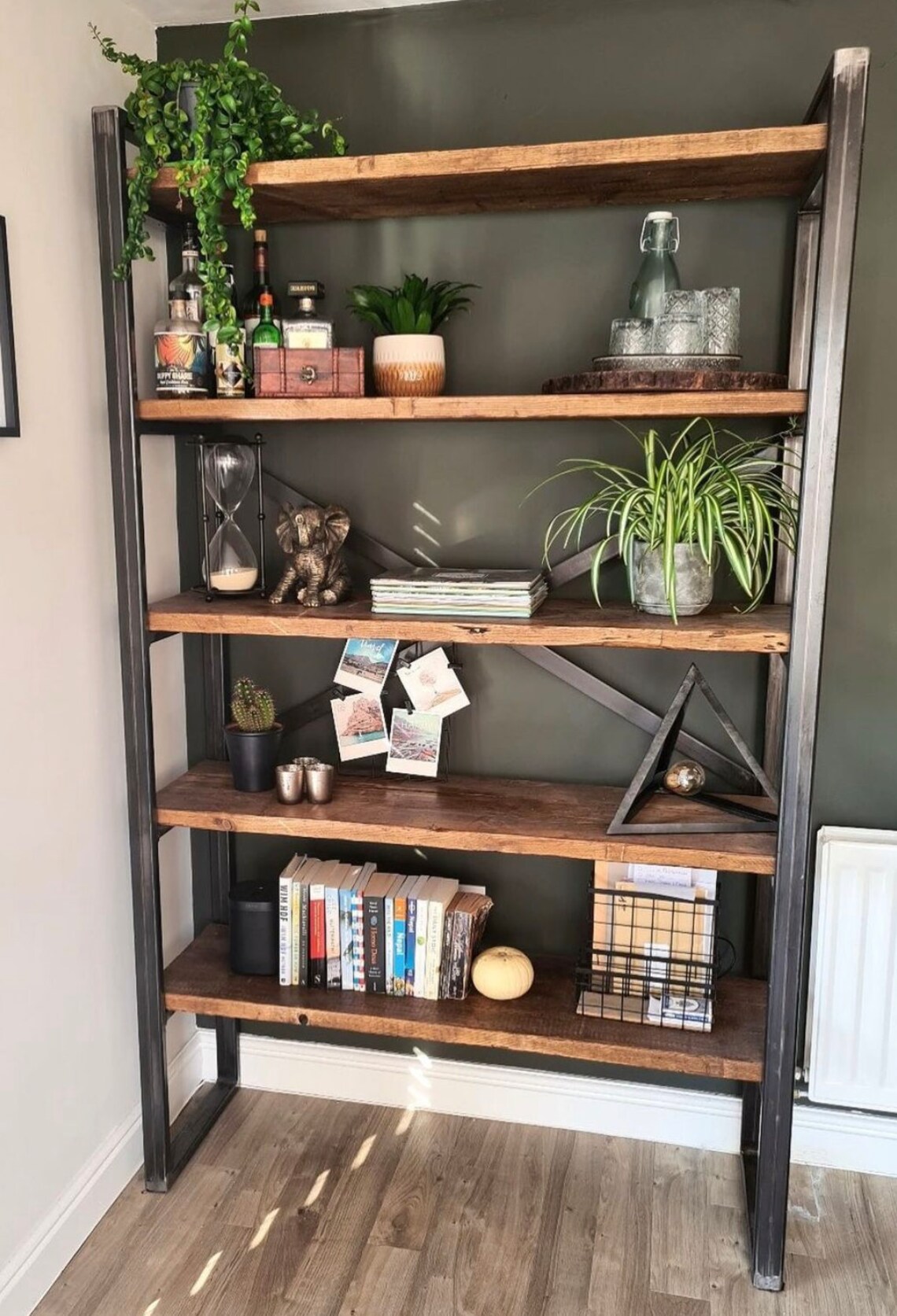 Bespoke Industrial Shelving Unit Built From Reclaimed Solid Etsy UK