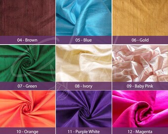15 Colors Dupioni Silk, Dupioni Fabric, Dupioni Silk Fabric For Bridal Dresses, Dupioni Silk Fabric By The Yards, Dupioni Gown Fabric