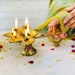 Panch Aarti Lampe - Fünffache Puja Diya Aus Messing
