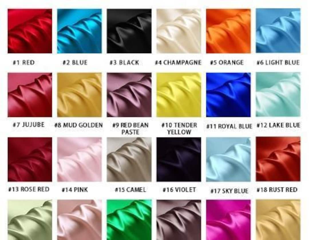 42 Color Silk Taffeta Fabric, Taffeta Silk Fabric, Plain Taffeta Silk