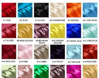 42 Color Silk Taffeta Fabric, Taffeta Silk Fabric, Plain Taffeta Silk Fabric, Dark and Light Taffeta Silk Fabric by the yard, Gown Fabric