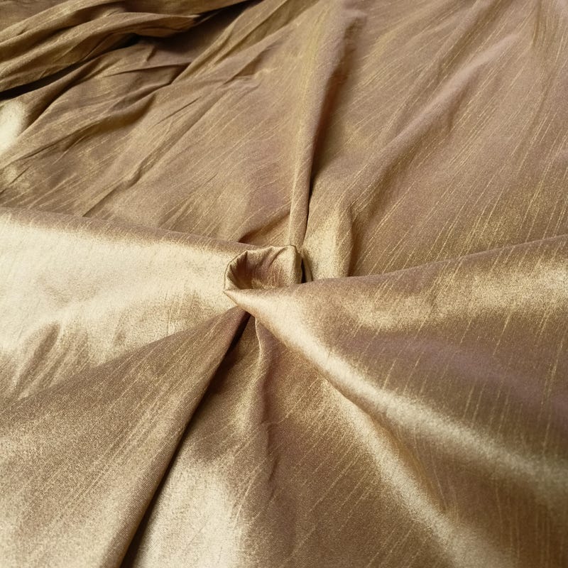 Apricot Wash Dupioni Silk Fabric main image 0