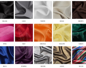 15 Color Silk Crepe Back Satin Fabric, Silk Satin Back Carep Fabric, Silk Crepe Back Satin Fabric White, Silk Crepe Back Satin Fabric Ivory