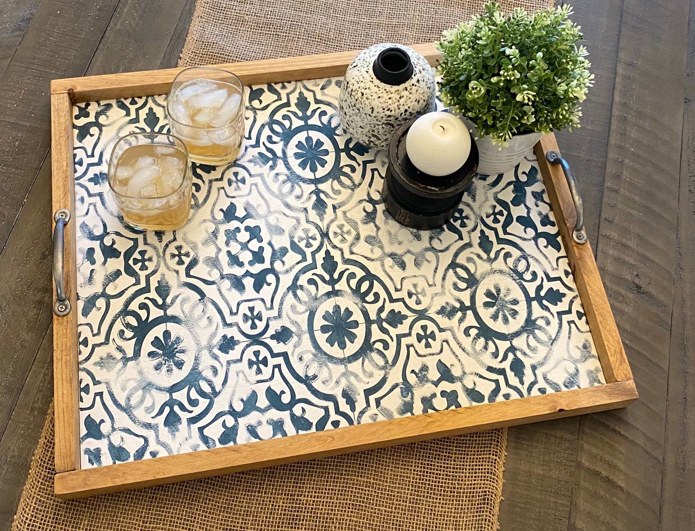 Farmhouse Serving Tray Etsy