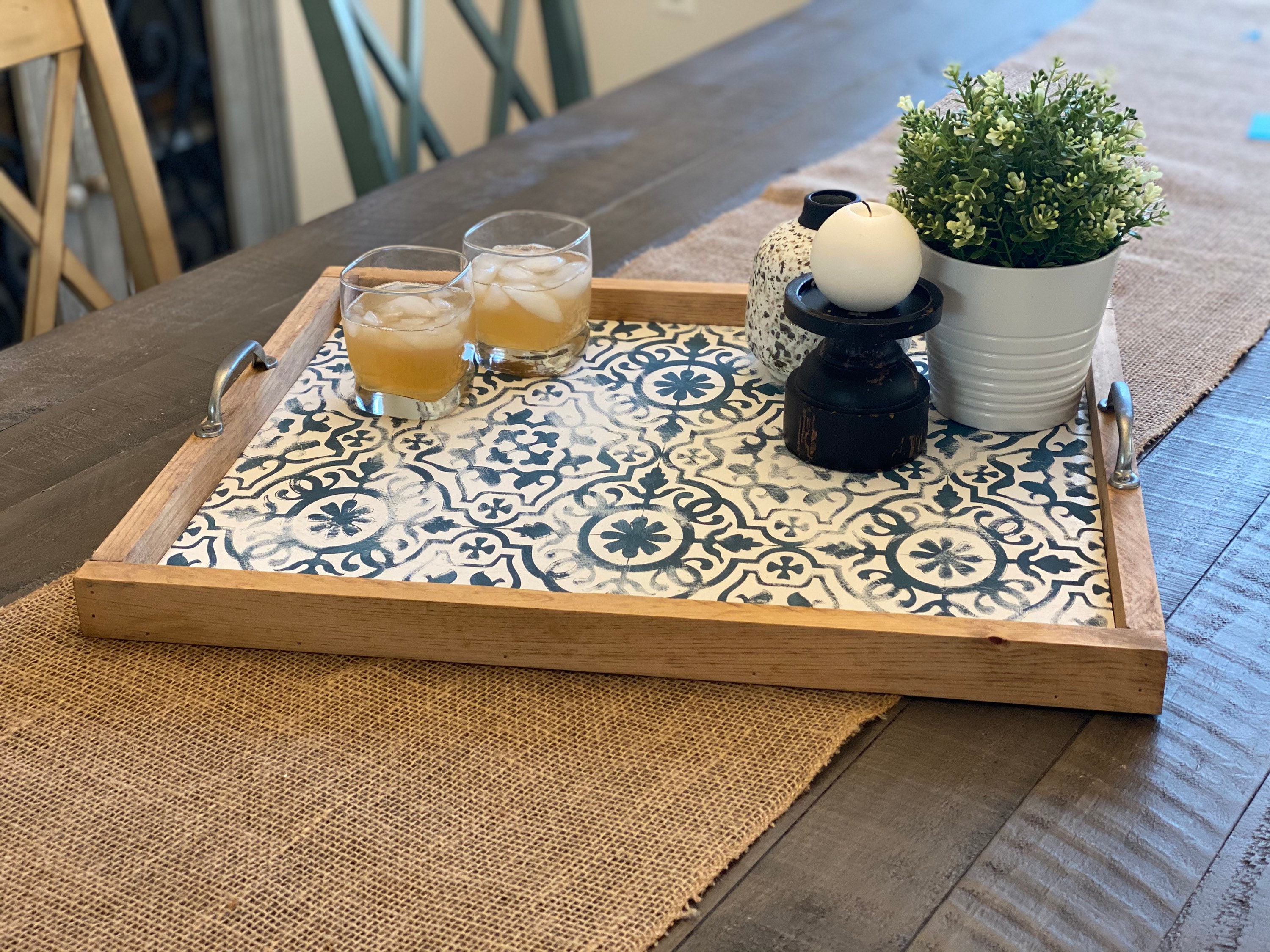 Farmhouse Serving Tray Etsy