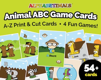 Alphabetimals ABC Game Cards – Animal Letter Matching (Printable PDF)