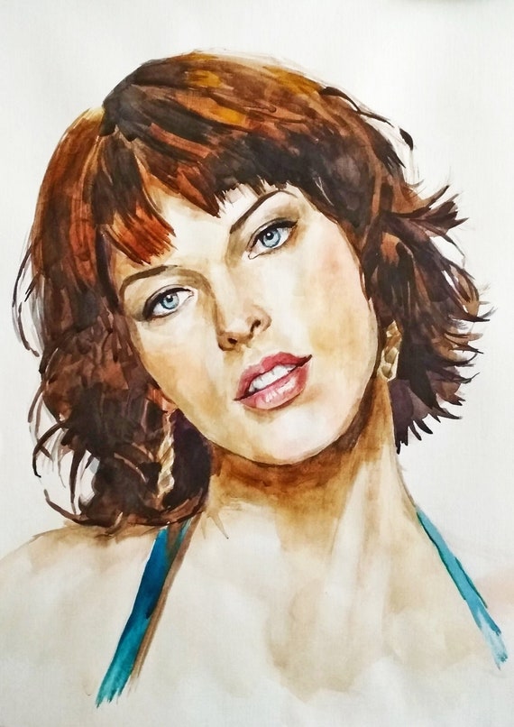 Custom portrait, watercolor painting, drawing from photo, personalized gift
