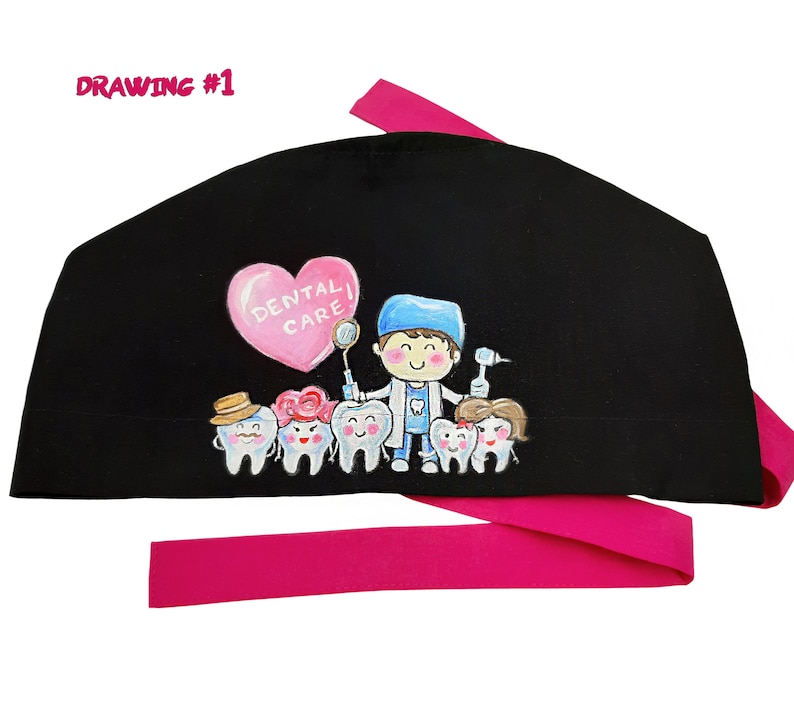 Dentist Scrub Caps Dental Surgical Cap Teeth Scrub Hats Etsy