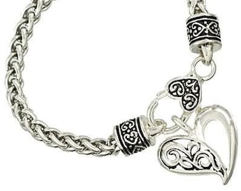 Brighton inspiriert Silber offenes Herz Armband