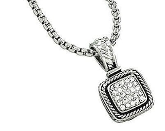 Brighton Inspired  Pave Crystal  CZ Premier Pendant Necklace