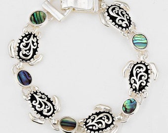 Brighton inspiriert Silber Abalone Meeresschildkröte Armband