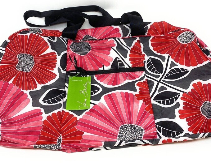 Vera Bradley Collapsible Duffle Cherry Blossom Ripstop Nylon Compact