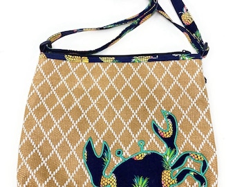 NWOT Vera Bradley Beach Crossbody - Toucan Party Pineapple Crab