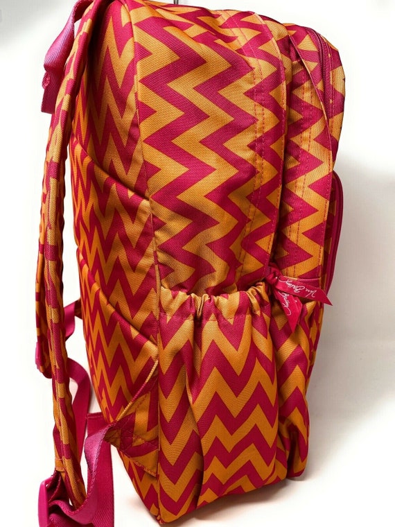 Vera Bradley Ziggy Zinia Zig Zag Chevron Pink Orange School