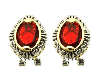 Brighton Inspired Red Crystal Lever Post Earrings