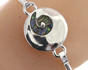 Brighton Inspired Swirl Abalone Hook Bracelet