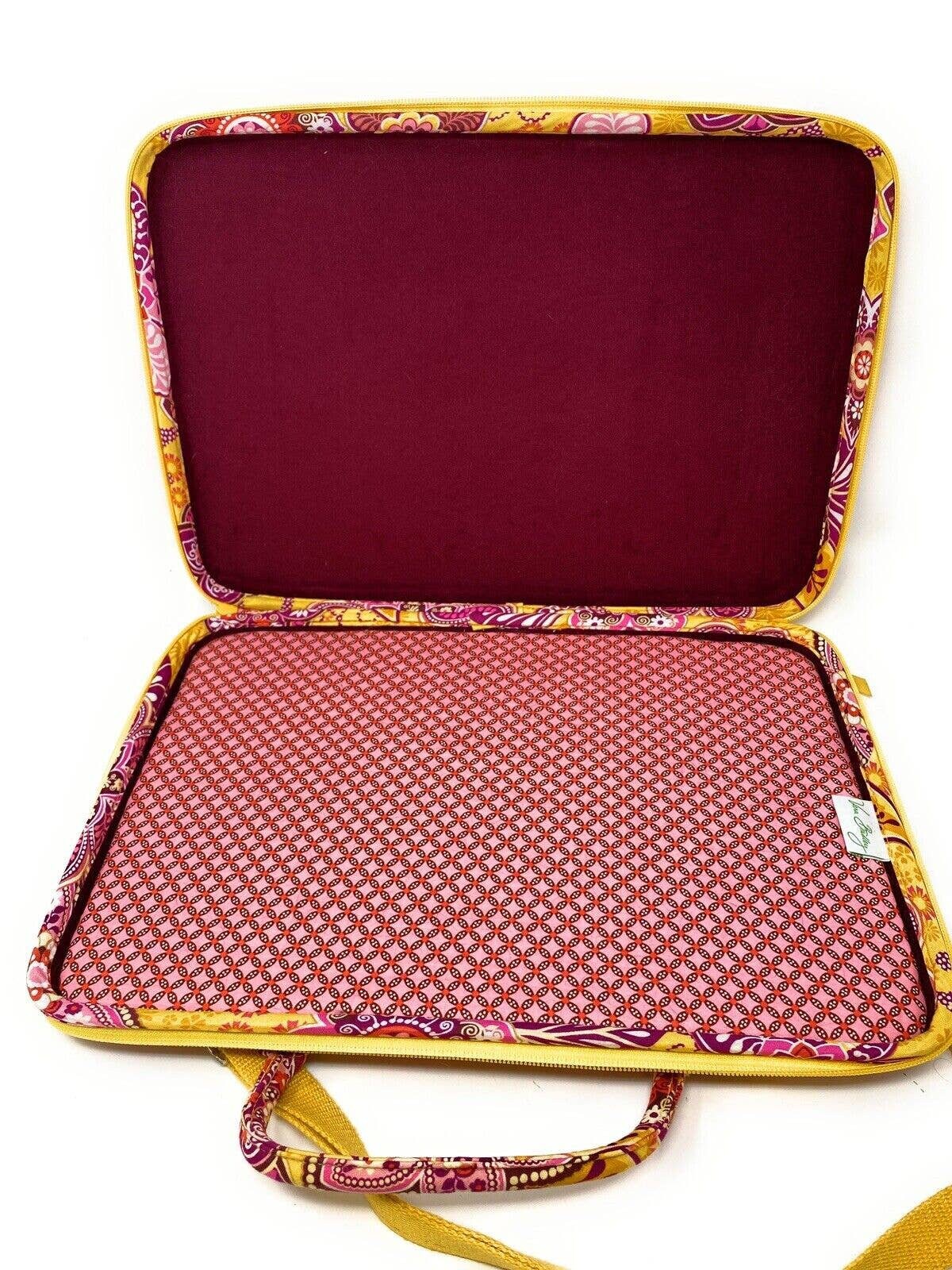 Vera Bradley Hard Computer Case Travel Laptop Bag Bali Gold Etsy