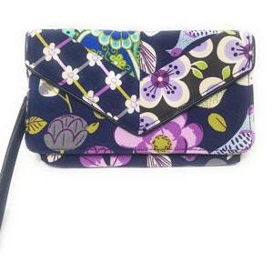 Vera Bradley Envelope WALLET Small Purse FLORAL NIGHTINGALE