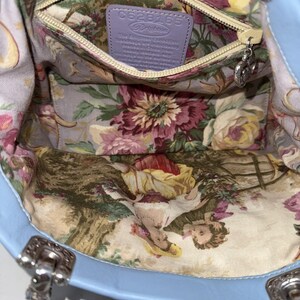 Brighton Joni Blue Leather heart stitch Reversible Handles Handbag Purse image 7