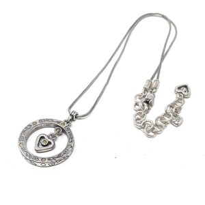 Brighton hartvormige hanger omkeerbare goudzilveren kristallen ketting afbeelding 4