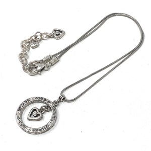 Brighton hartvormige hanger omkeerbare goudzilveren kristallen ketting afbeelding 5