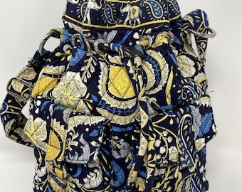 Vera Bradley "Ellie Blue" Quick Draw Drawstring Umhängetasche und Geldbörse