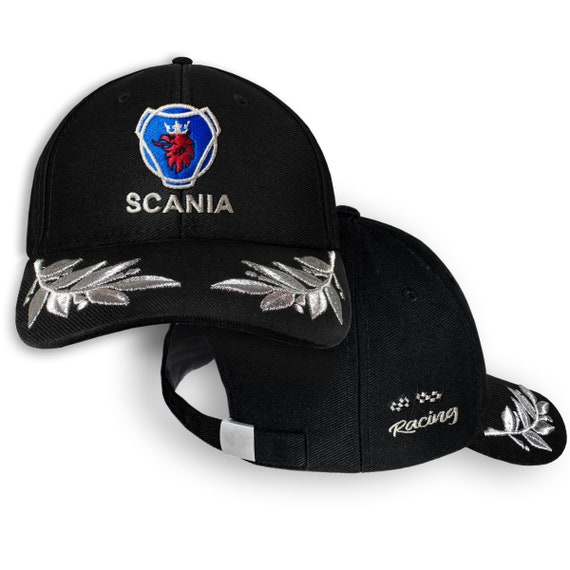 Scania Black Red Baseball Cap Embroidered Truck Logo Hat Mens Womens Gift Father