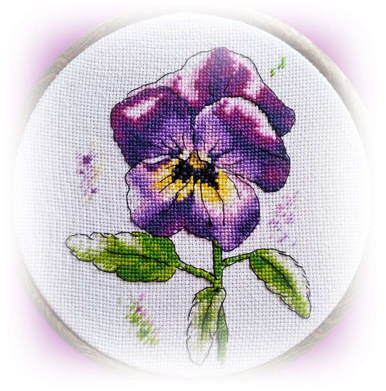 Cross Stitch Pattern Small Spring Flower PDF Instant Etsy