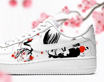 Custom air force one avec cerisier Japonais et Carpe Koï (peinture personnalisée)