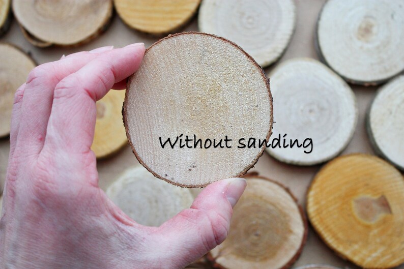 Unsanded Wooden Slices for Wall decor Mix Diameter 14 inch Etsy