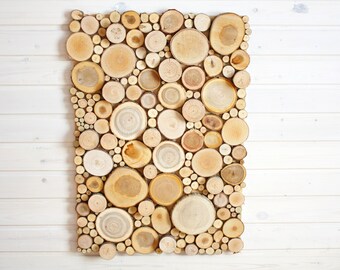 Unsanded Wooden Slices for Wall decor, Different Thickness. Boho Wood Art. Farmhouse wall decor. Assorted slices
