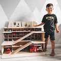 Wooden toy for toddler boy gift Garage Hot wheels display case Shelf for cars Gift for 4 year old boy learning toys for toddlers 3 5 2 years product logo