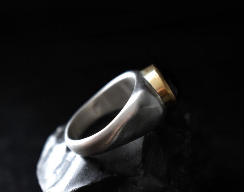 Antique Signet Ring Man Garnet Ring Natural Garnet Oval - Etsy