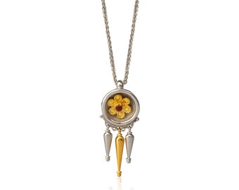 Pendant "RIZES" medium daisy ganet