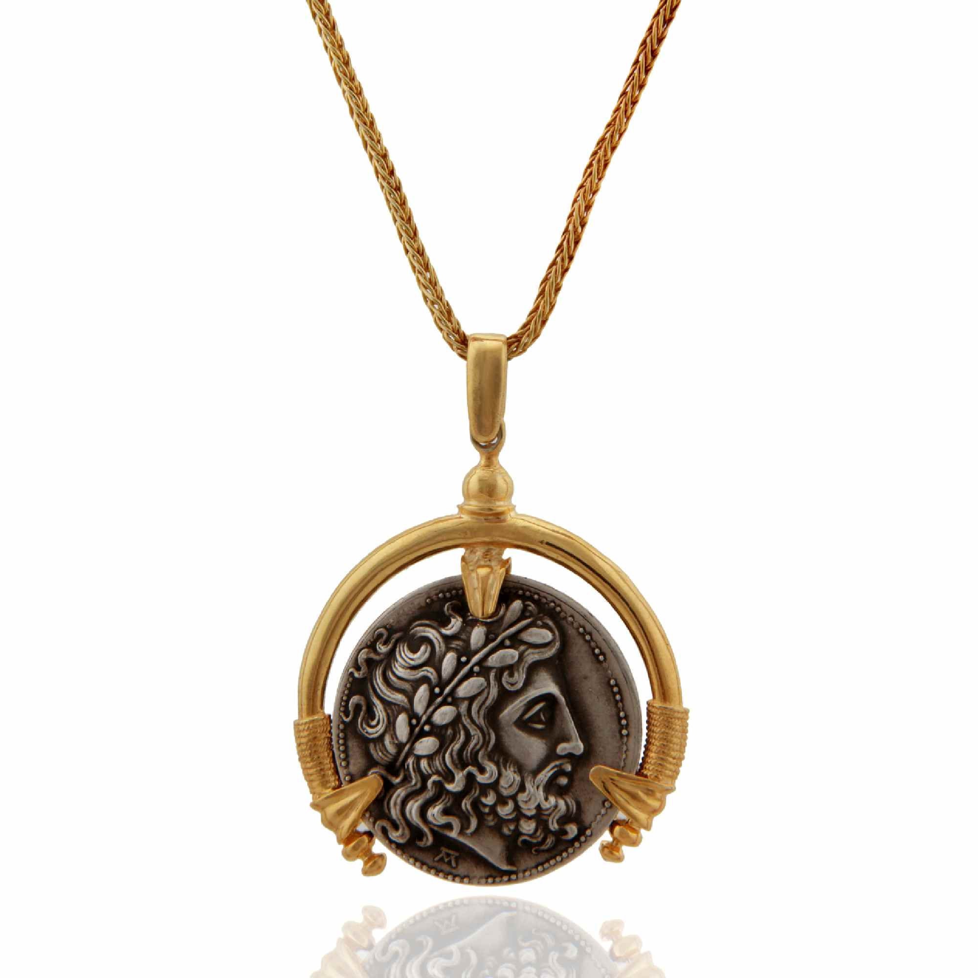 Collier de pièces de monnaie Zeus pendentif de pièce grecque Etsy