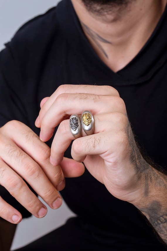 Satyr Ring God Pan Ring God Ring Signet Ring Face Ring 14k Gold