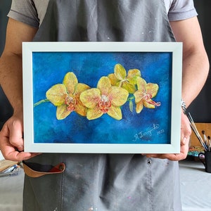 Small floral oil painting, Flower painting, Botanical art, Flower bouquet artwork, Contemporary flower art, Mini-paintings, Fine art image 2
