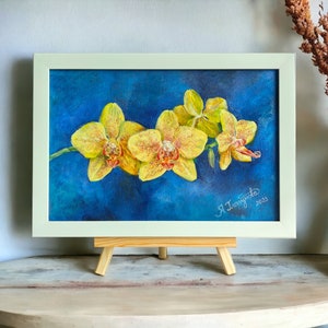 Small floral oil painting, Flower painting, Botanical art, Flower bouquet artwork, Contemporary flower art, Mini-paintings, Fine art image 1