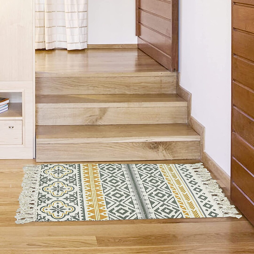 Rectangular Cotton Rug Oussum Cotton Rugs for Living Room, Rectangle Rug, Area Rug for Bedroom ...