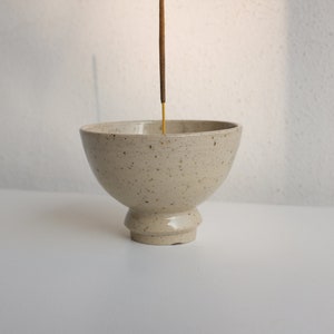 Simple Incense Holder, Ceramic Incense Burner, Handmade Pottery Incense Holder, Altar Incense Holder, Speckled Ceramics, Minimalist Incense image 1
