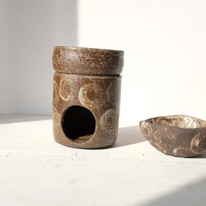 Pottery Essence Burner, Essential Oil Burner Handmade Pottery, Aromatherapy Oil Diffuser,  Essential Oil Diffuser, Aromatherapy, Home spa