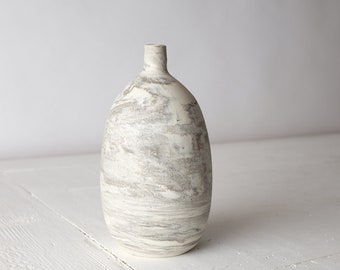 Ceramic Pottery Stem Vase, Minimalist Ceramic Vase, Modern Pottery Vase, Modern Home Decor, Ceramic Shelf Decor, Mom Gift