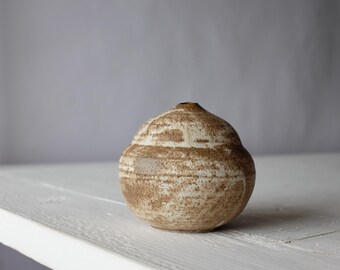 Small Pottery Bud Vase - Modern Stoneware Vase, Minimal Ceramics