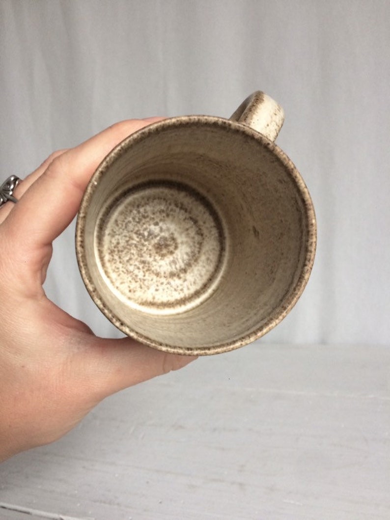 Pottery Coffee Mug with Handle Stoneware Coffee Mug Ceramic Mug Modern Pottery Coffee Mug Rustic Pottery Simple Mug image 7