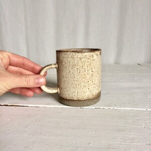 Pottery Coffee Mug with Handle Stoneware Coffee Mug Ceramic Mug Modern Pottery Coffee Mug Rustic Pottery Simple Mug image 3